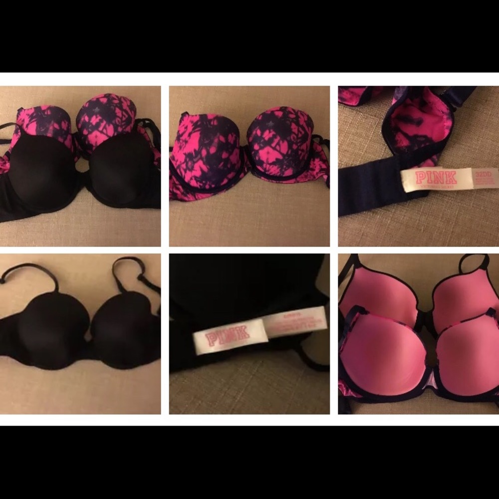 Pink Victoria’s Secret bras 32DD